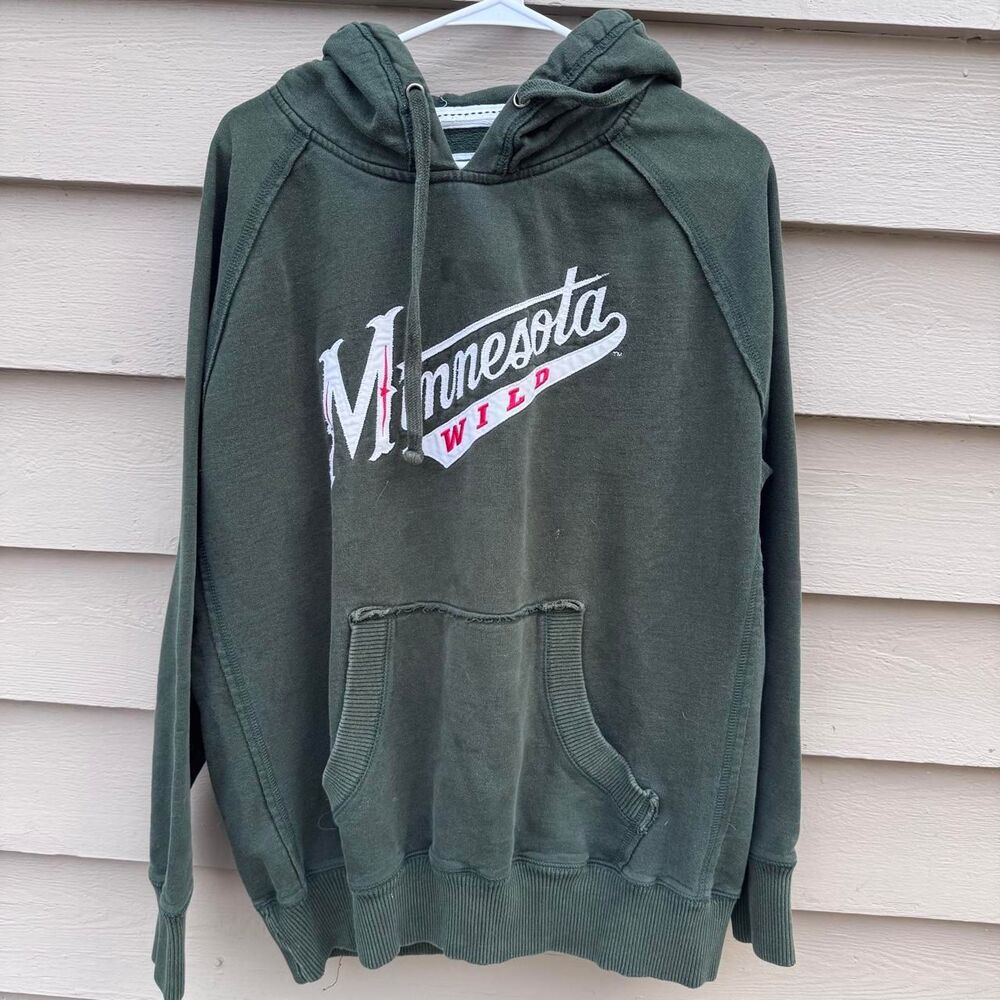 Nhl Men's Green and Khaki Hoodie